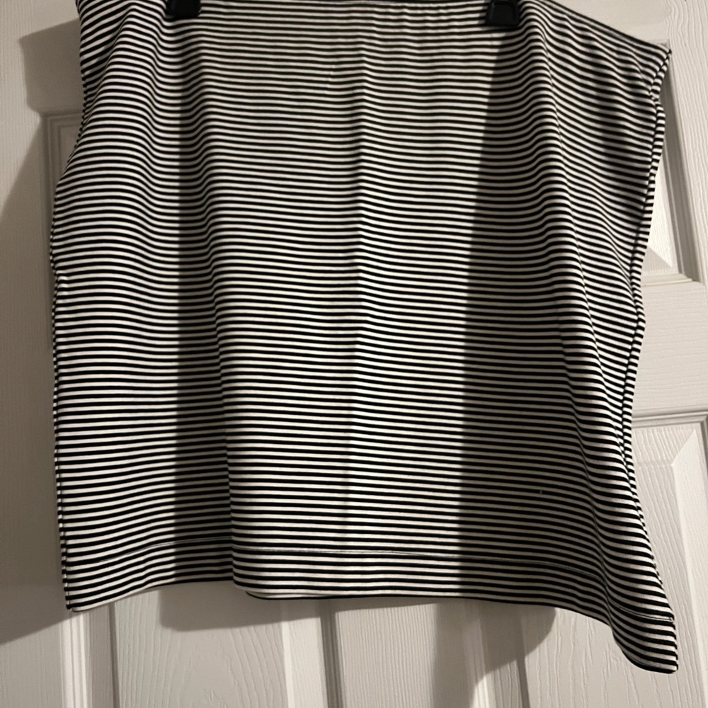 a.n.a Black and White Striped Skirt